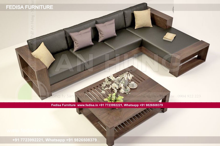 Latest Wooden Sofa Set Inexpensive Living Room Sets Beige L Shaped Sofa Simple Sofa Set Wooden