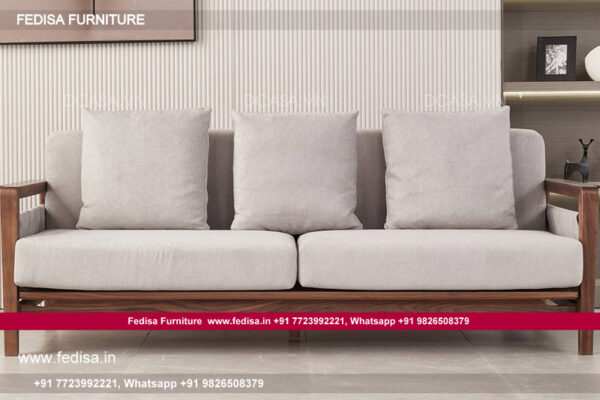 Wooden Sofa Chair Set Beige Leather Living Room Set Modern Living Room Furniture Set Sofa Set Brown Colour