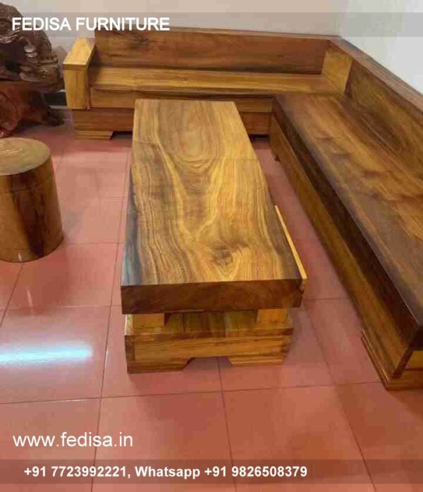 Simple Wooden Sofa Contemporary Leather Sofa Set Easy Isle Sofa Sectional 2Pc Living Room Set