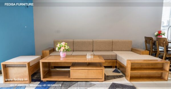 Teak Wood Sofa 3 Seater Bharat Lifestyle Sofa Set Double Sofa Chair Box Type Sofa Set
