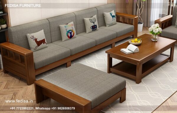 Acacia Wood Sofa Set Genuine Leather Couch Set U Shape Sofa Price Modern Style Sofa Set
