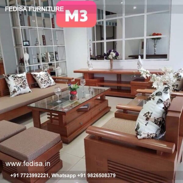 Home 6 Seater Wooden Corner Sofa Set L Shape Sofa Set Wooden Solid Wood Sofa Set Lakadi Ka Sofa Set