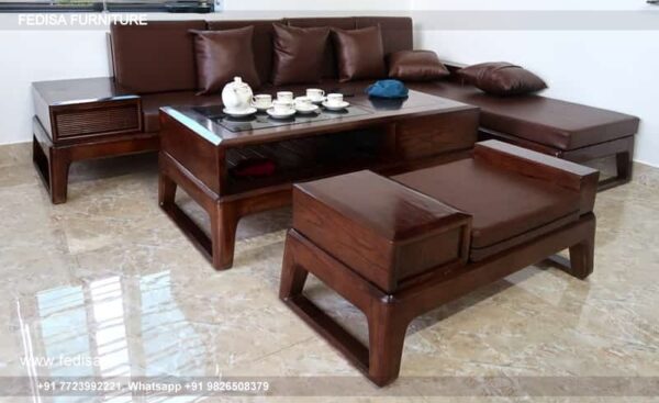 L Shape Teak Wood Sofa Aarsun Woods Sofa Sofa Set For Wood Wooden Sofa Set With Removable Cushions