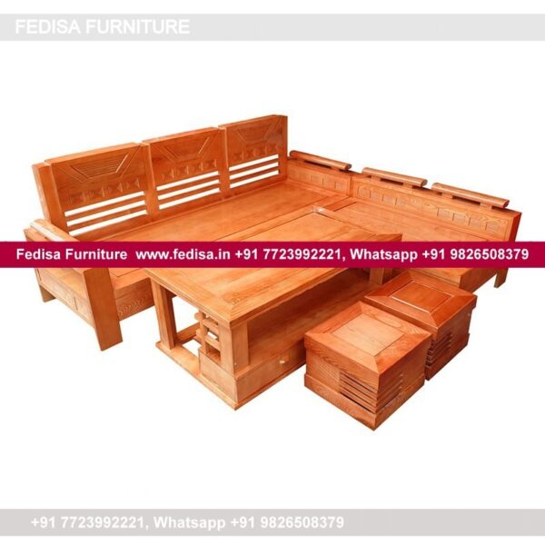 Wooden Sofa Without Cushion With Price L Shape Sofa In Teak Wood Small Size Wooden Sofa Set Cheapest Wooden Sofa Set Online