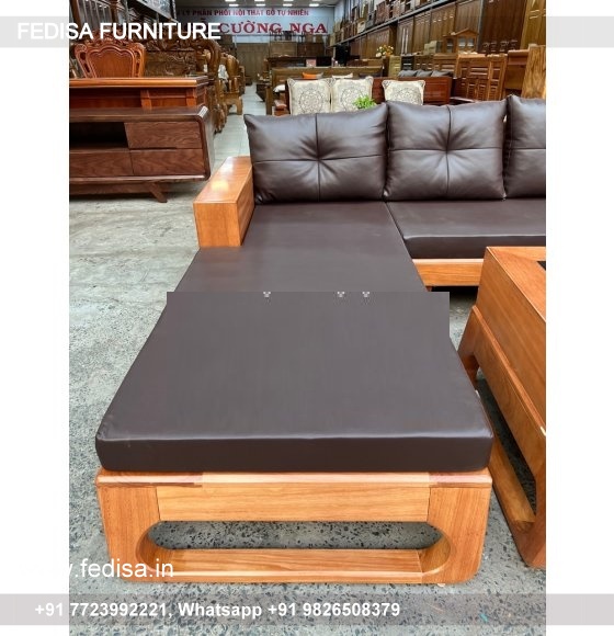 Teak Wood Three Seater Sofa Durian Sofa Set Stylish Sofa Set Genuine Leather Sofa Set