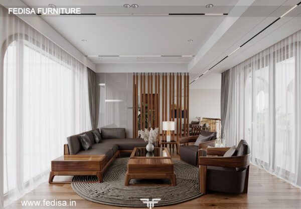 Wooden Setty New Style Sofa Set Black L Shaped Couch Sofa Set Colour