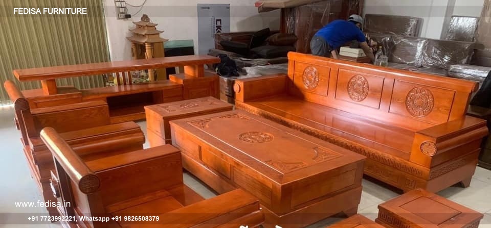 Wooden Sofa Cushion Set 4 Seater Sofa Set Navy Blue Couch Set Brown Leather Sofa Set