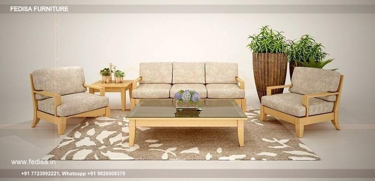 Sofa 5 Seater Wooden Square Sofa Set Readymade Sofa Set Light Blue Sofa Set
