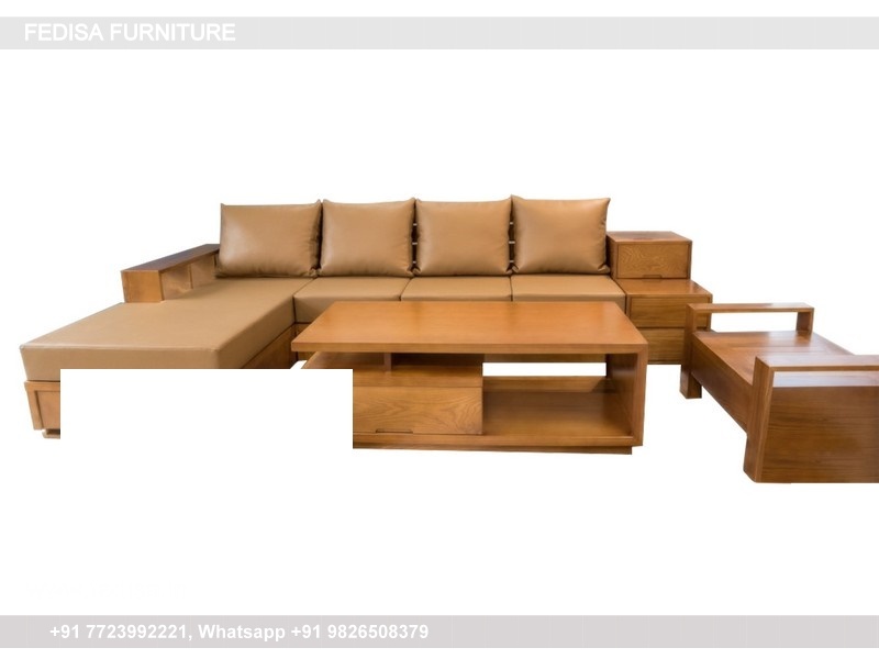 Lakdi Ka Sofa L Shaped Teak Wood Sofa Set Wooden Sofa Set With Table Imported Wooden Sofa Set