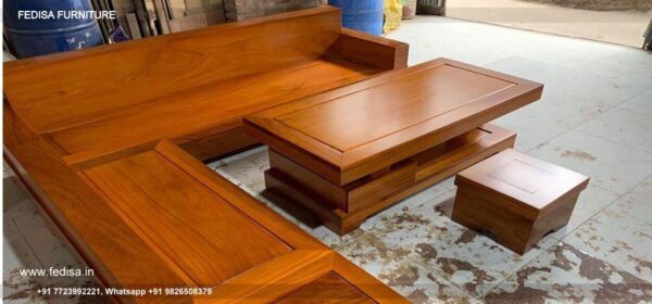 Wooden Setty Set Settee Set Blue Couch Set Pipe Sofa Set