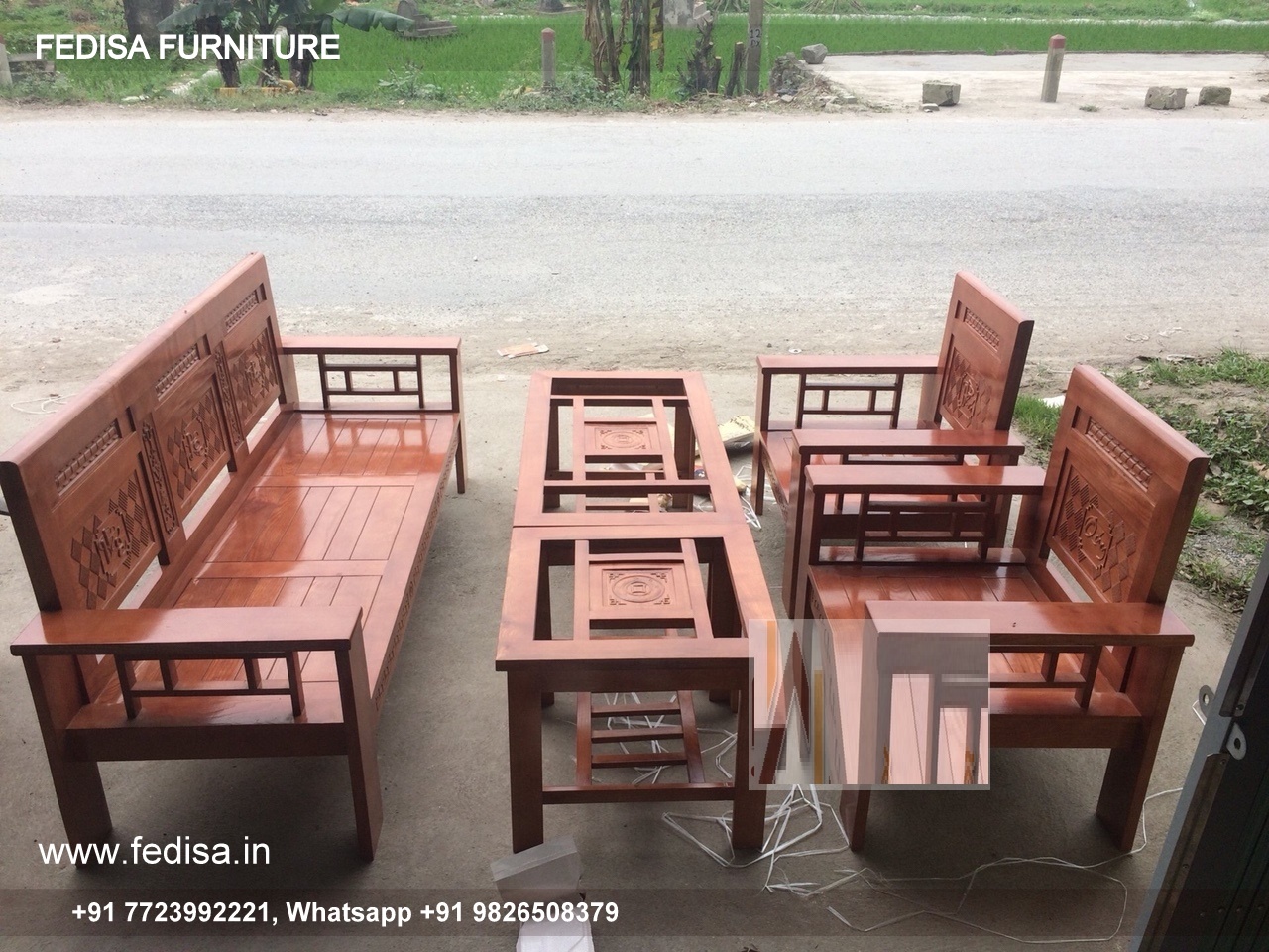 Teak Wood 3 Seater Sofa Sofa Below 10000 Velvet Furniture Set Maharaja Style Sofa