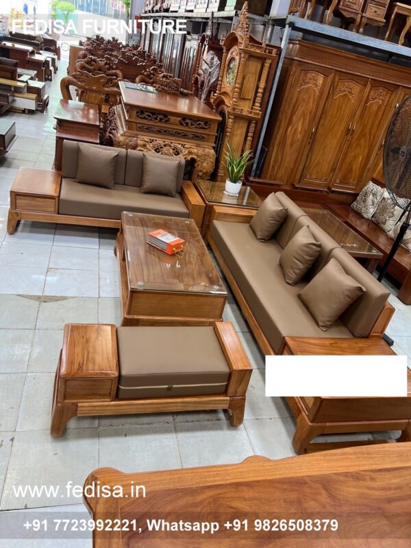 Wooden Couch Set Modern U Shaped Sofa Sagwan Wood Sofa Godrej Sofa Price