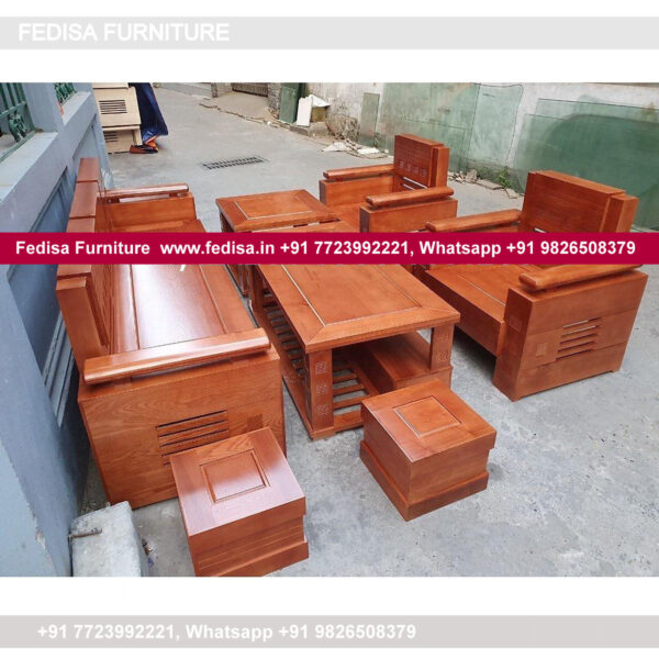 Burma Teak Wood Sofa Wooden Royal Sofa Set Double Sofa Set L Shape Modern Sofa